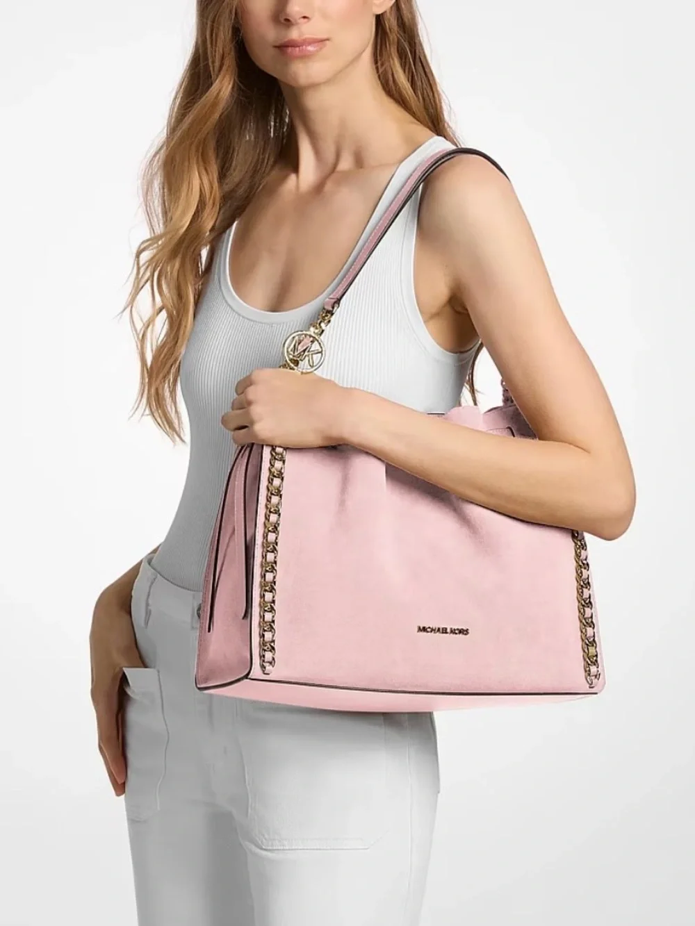 Michael Kors Pink Suede Bag